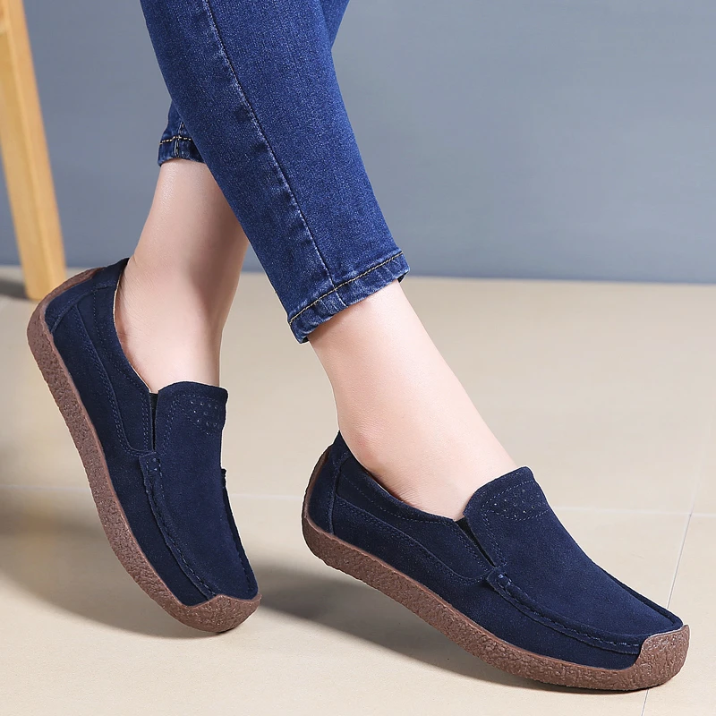 Valstone Woman Loafers Casual Moccasins Faux Suede Quality Female Flat Shoes Slip On 2021 Ladies Comfort Zapatos Mujer Plus Size