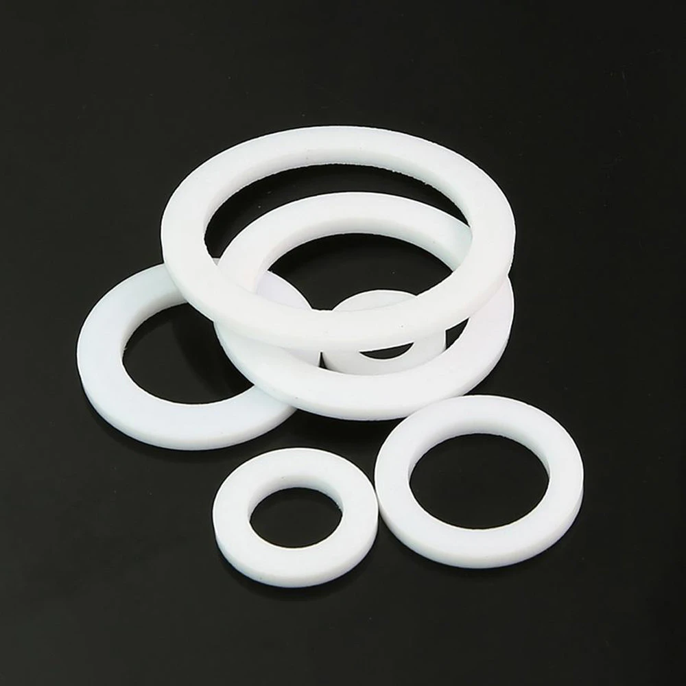 6 8 10 11 12 14 15 16 18 19 20 22 24 25 26 27 28 30 32 35 38 40-105mm PTFE Flat Washer Gasket Spacer Sealing For Pressure Gage