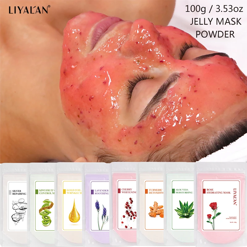 Soft Hydro Jelly Mask Powder Face Skin Care Whitening Rose Gold Collagen Peel Off DIY Rubber Facial Jellymask SPA Beauty Salon