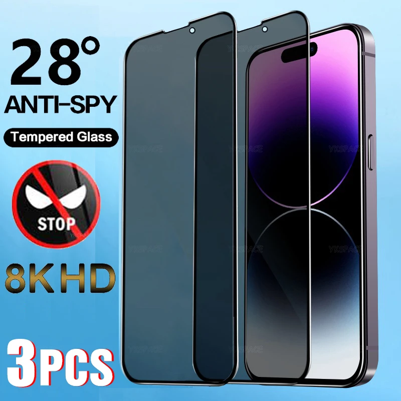 2Pcs Best Privacy 9H Tempered Glass For iPhone X XR XS 11 12 13 Mini Pro Max 6S 7 8 Plus SE 2020 Anti Spy Peep Screen Protector