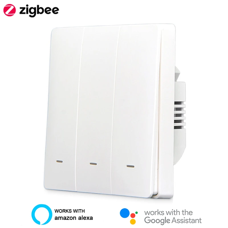 Lonsonho ZigBee Smart Switch EU 220V Tuya Smart Life Wireless Wall Light Switch Support Zigbee2mqtt Alexa Google Home