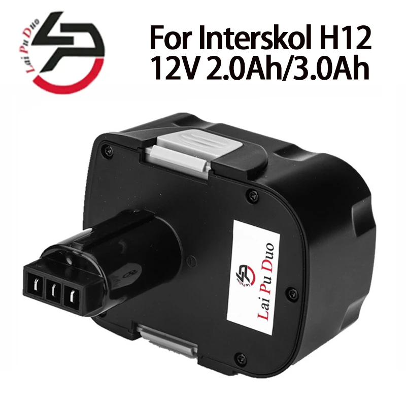 For Interskol H12 12V 2Ah 3Ah Ni-CD Power Tool Batteries Cordless Drill Replacement Rechargeable Battery