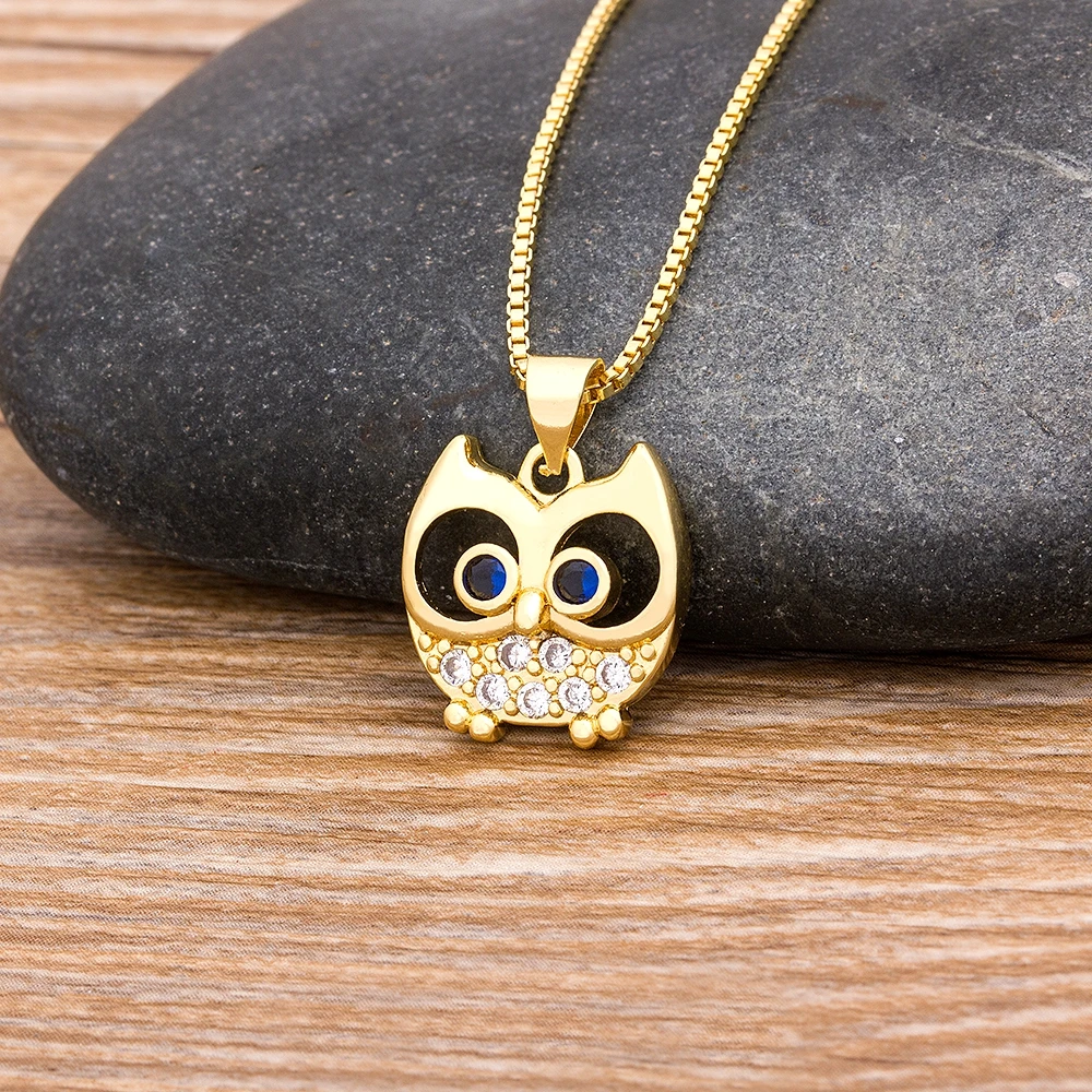New Arrival Charm Fashion Owl Pendant Long Sweater Chain Necklaces Vintage Statement Animal Crystal Rhinestone Jewelry For Women