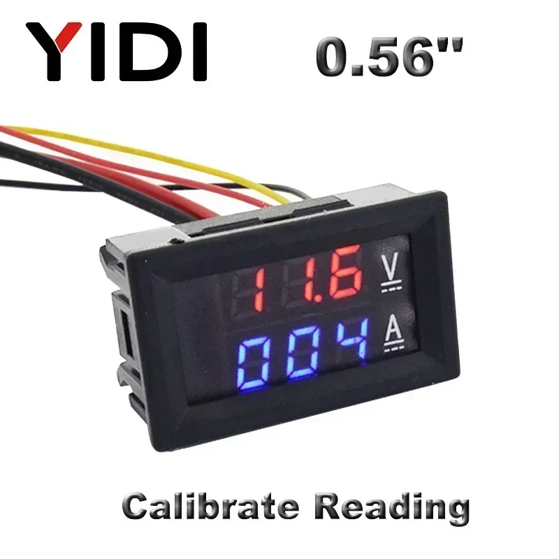 0.56'' Digital Voltmeter Ammeter DC 0-100V AC60-500V 1A 10A 50A 100A Red Blue LED Display Voltage Current Meters Tester Detector