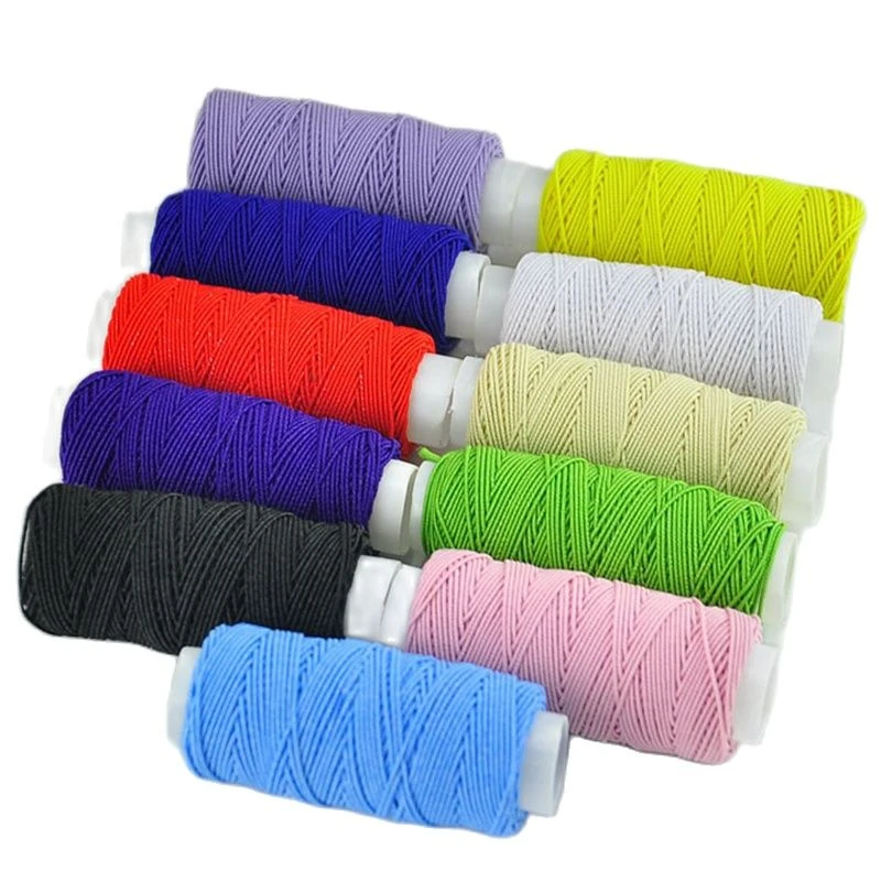 0.5mm  12 color elastic line ultra-fine / skirt wrinkled bottom line / color elastic rope / round elastic band / rubber band