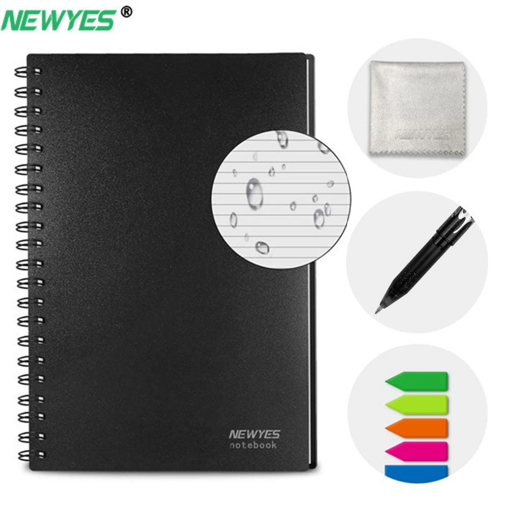 NeWYeS A6 Smart Reusable Notebook Erasable Microwave Heating Waterproof Cloud Storage App Connection Kids Gift Wire Bound Spiral