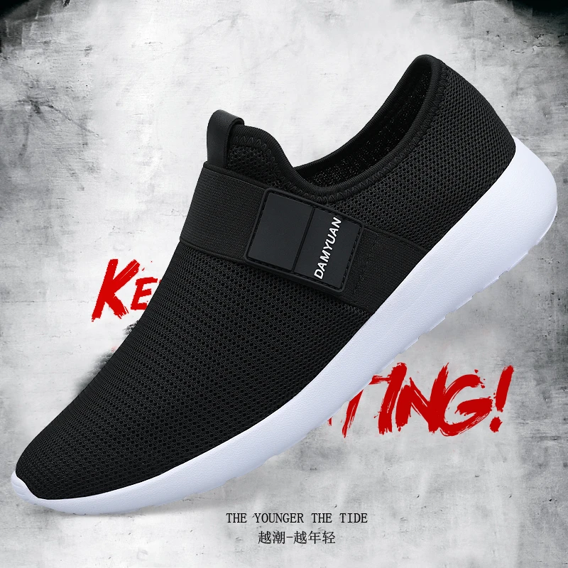 Light Slip-on Running Shoes 47 Breathable Casual Men's Sports Shoes 46 Fashion Large Size Outdoor Gym Jogging Men's Sneakers 45