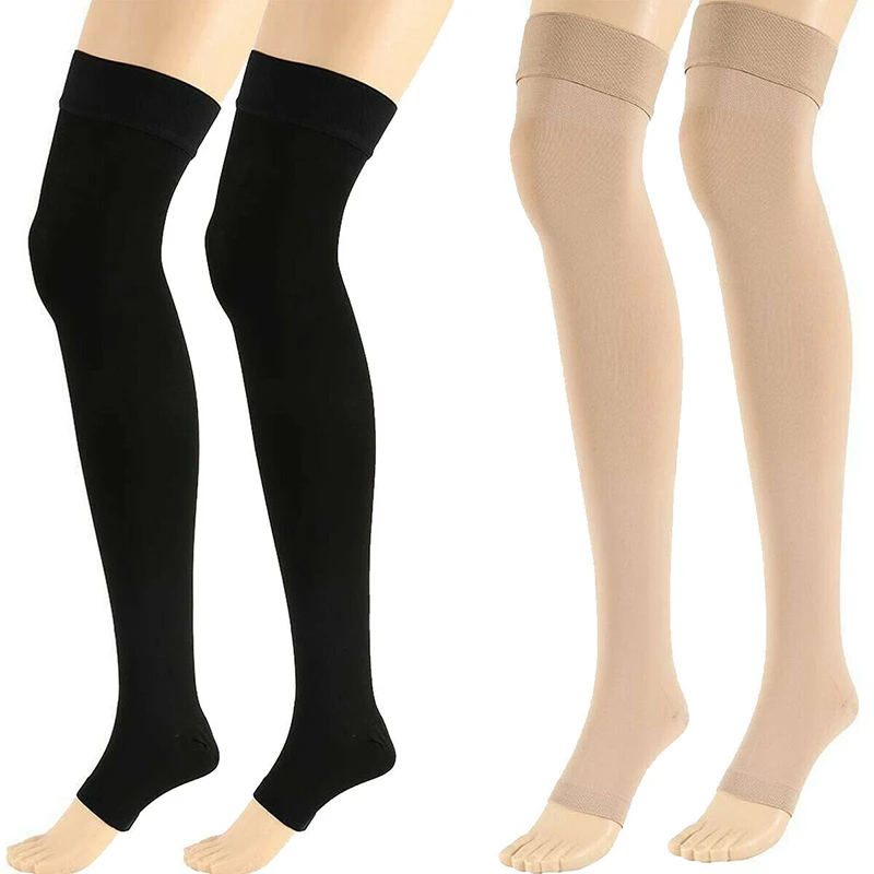 1 Pair 80CM Women Stockings Compression Socks Nylon Varicose Veins Burn Fat Fit Slimming Leg Over the Knee High Socks Fingerless