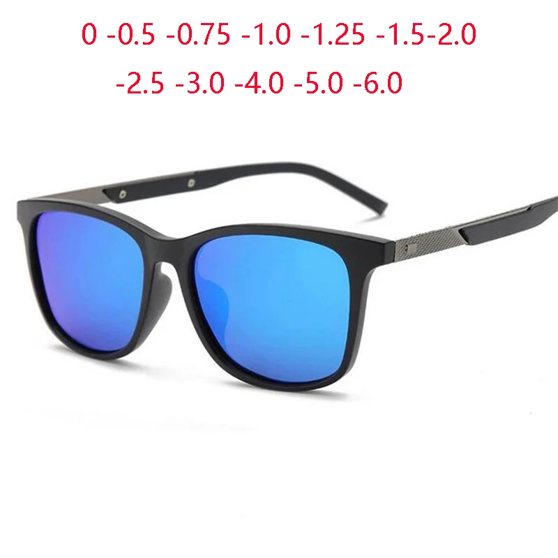 Anti-glare Short-sight Lens Square Polarized Men Sunglasses TR90 Driver Diopter Sun Glasses For Women 0 -0.5 -0.75 To -6.0
