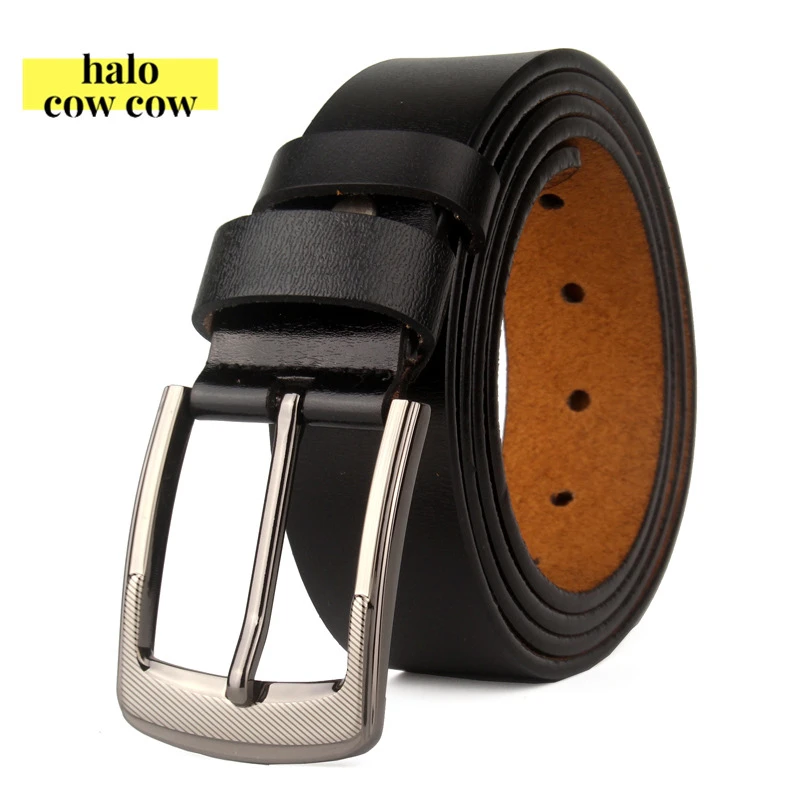 140 150 160 170cm Men Belt with Pin Buckle Fashion Long Large Size Cow Genuine Leather Belts Men Male High Quality Waist Belt