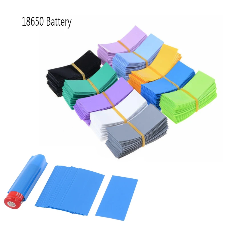 100 pieces 18650 battery packaging PVC shrink tubing Precut Precut ZP