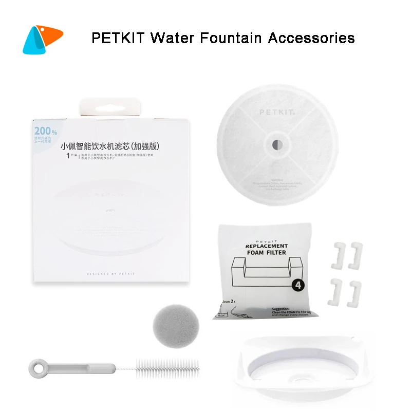 PETKIT Filter Units for EVERSWEET 2 and EVERSWEET 3 Water Fountain, Replacement Filters (5 Pcs), Cleaning Kit Pet Supplies