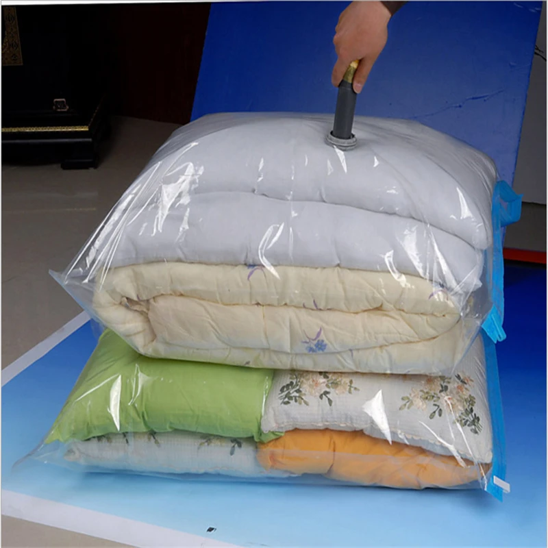 Vacuum Bag Storage Home Organizer Transparent Border Foldable Clothes Organizer Seal Compressed travel Saving Space Bags Package