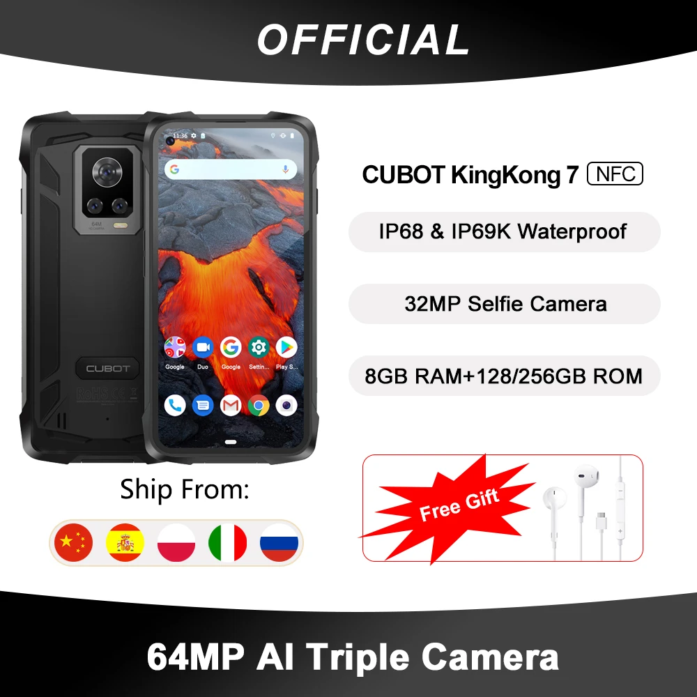 Cubot KingKong 7 IP68 & IP69K Waterproof Rugged Smartphone 6.36