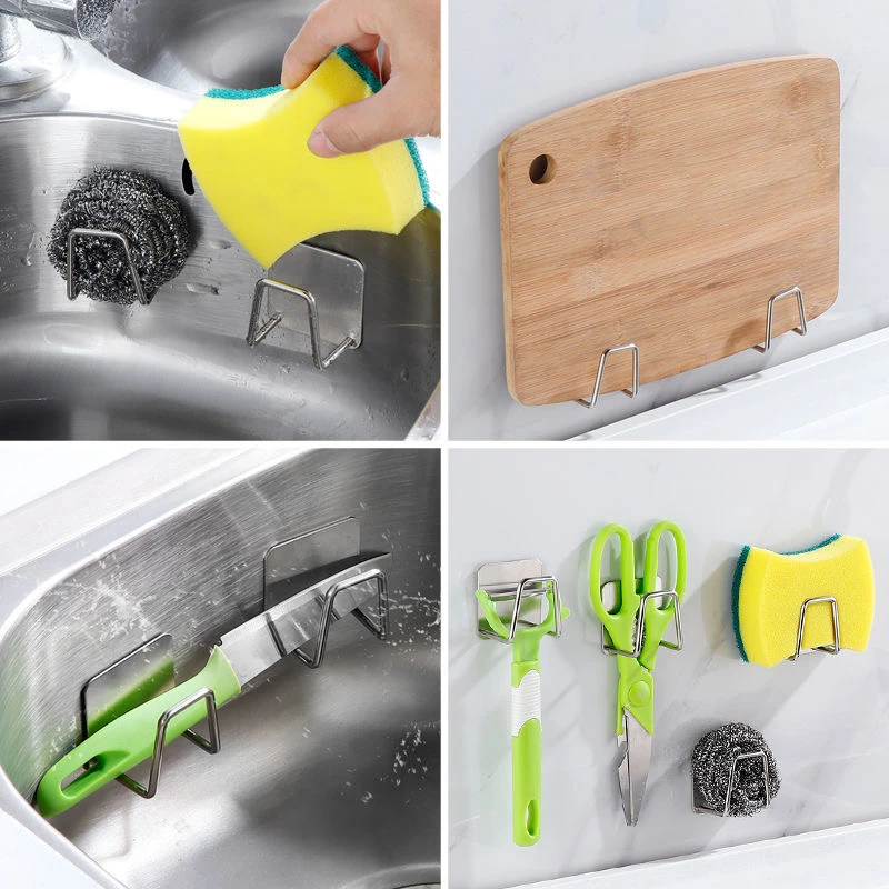 NEW Kitchen Suction Cup Sink Drain Rack Sponge Storage Holder Kitchen Sink Soap Rack Drainer Rack Bathroom Accessories