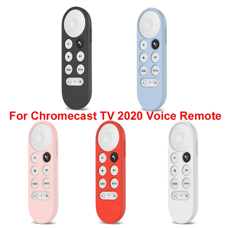 Non-slip Soft Silicone Case Remote Control Protective Cover Shell for-Google Chromecast TV 2020 Voice Remote Control