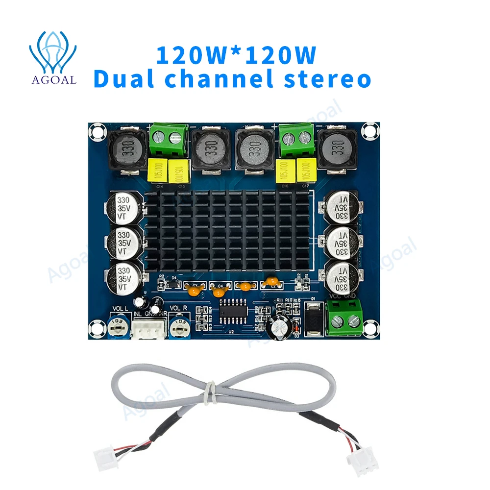 TPA3116D2 Dual-channel Stereo High Power Digital Audio Power Amplifier Board 2*120W XH-M543 DIY Amplificador Amplifier Board