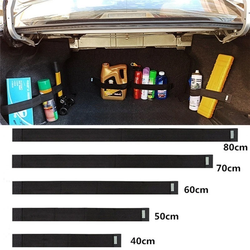 Car Trunk Storage Fixed  Belt Auto Interior Firm Nylon Tape Loop Strap Car Accessories 40cm 50cm 60cm 70cm 80cm