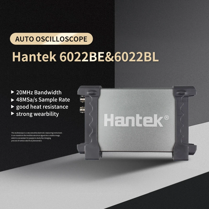 Hantek 6022BE&6022BL Auto Oscilloscope Laptop PC USB Portable Oscilloscope 2 Digital Storage 20MHz 48MSa / s oscilloscope