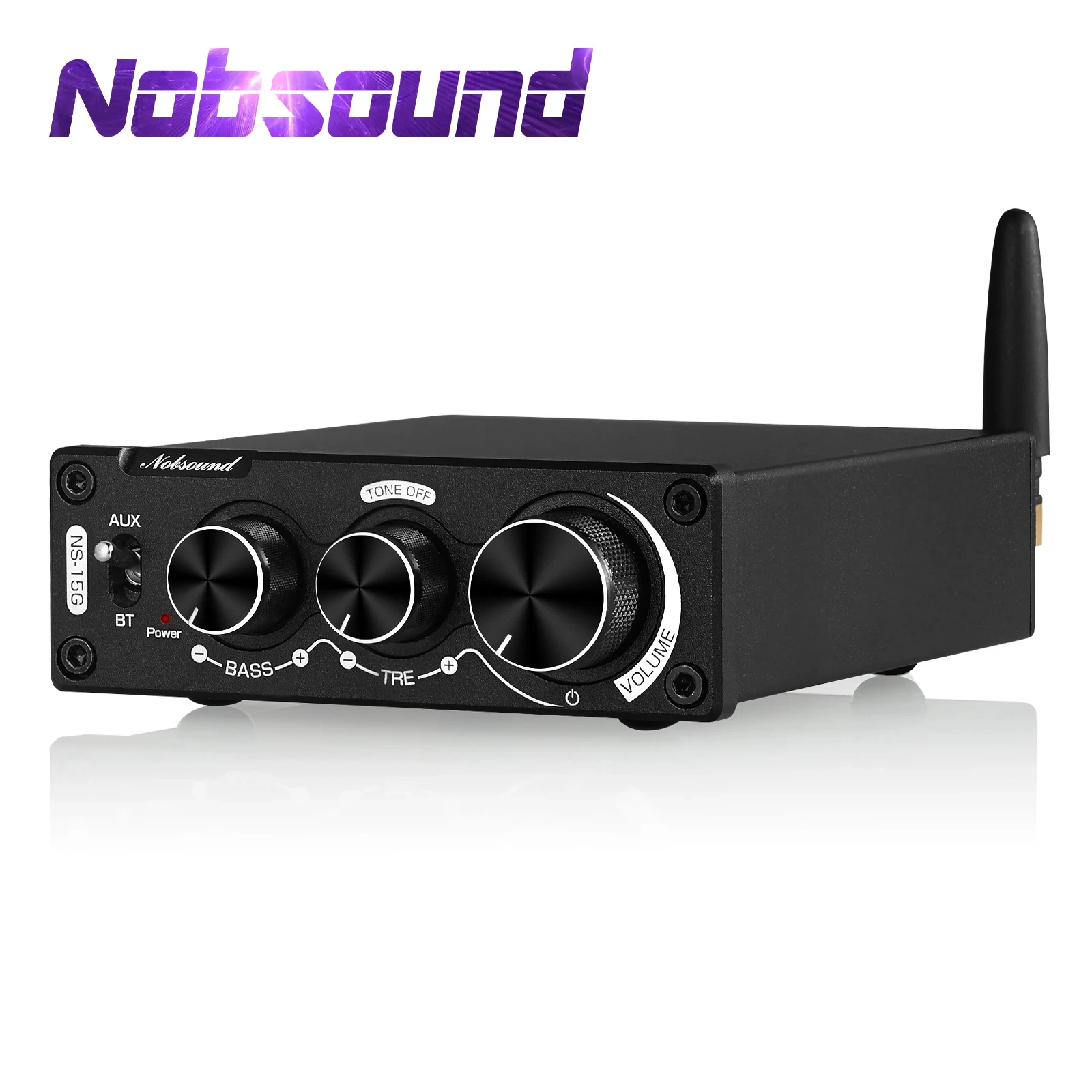 Nobsound Mini Bluetooth 5.0 TPA3116 Digital Audio Amplifier HiFi Class D Stereo Power Amp 100W*2 for Home Speakers