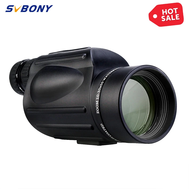 SVBONY SV49 Monocular 10-30X50 Zoom Telescope Powerful Monoculars Waterproof Military Hunting Professional Optical Spyglass
