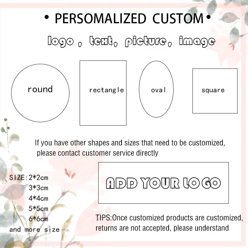 100pcs DIY Round Square stickers custom label DIY wedding party  Personality LOGO adhesive your design