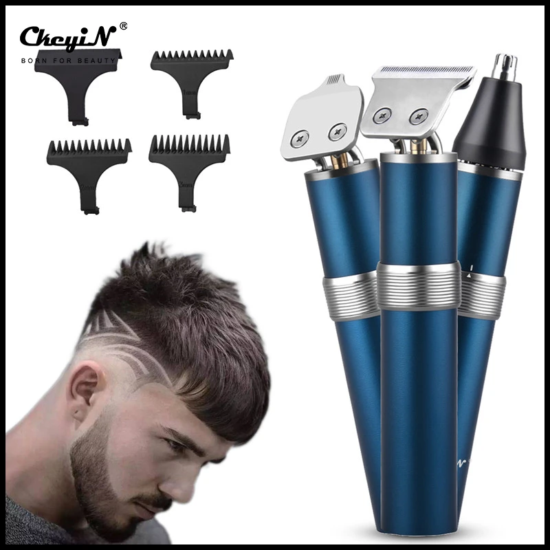 3 In 1 Barber Hair Trimmer Men Beard Electric Clippers Shaving Nose Ear Hair Remover Beard Rechargeable Hair Cutting Machine