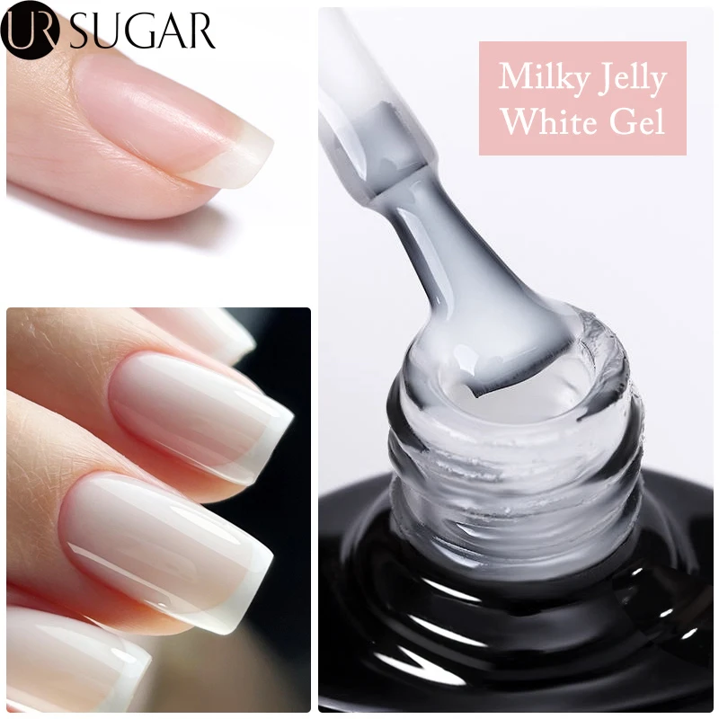 UR SUGAR Milky White Jelly Gel Polish 7.5ml Soak Off UV Gel Nail Polish Varnish Semi-permanent Nail Art UV LED Varnish