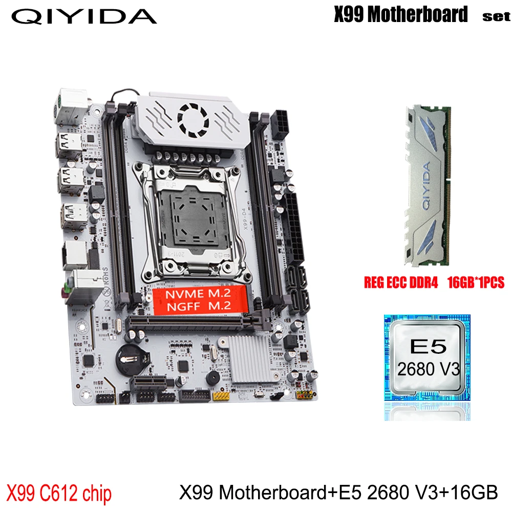 HUANANZHI X99 8M F X99 Motherboard Intel XEON E5 X99 LGA2011-3 All Series DDR4 RECC NON-ECC memory NVME USB3.0 SATA