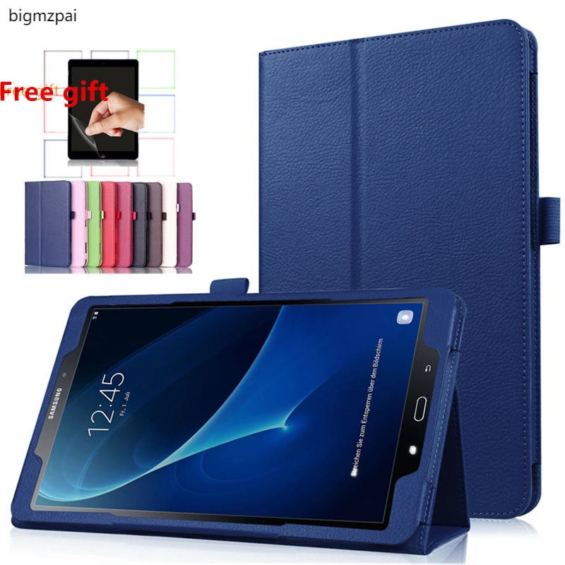 For Samsung Galaxy Tab A7 10.4 T500 T505 T507 Tablet Case Tab A 10.5 T590 T595 Cover Leather Folding Stand Flip Smart Cover+film