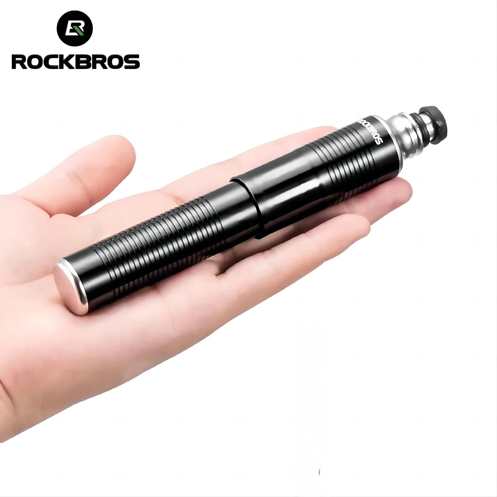 ROCKBROS Bike Bicycle Pump Mini Portable 110 PSI Pressure Aluminum Alloy For MTB Air Pump Cycling Tire Inflator Bike Accessories