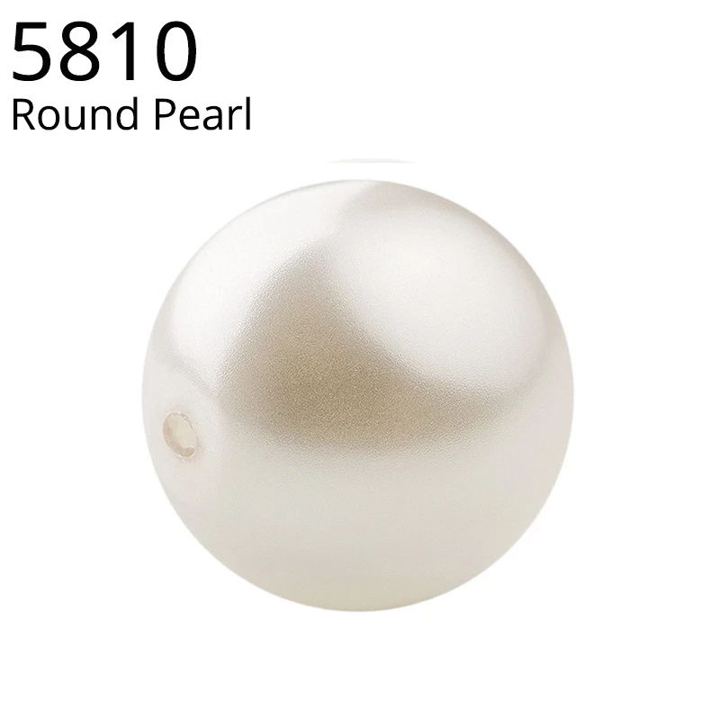 100% Original Crystal from Swarovski 5810 Round Pearl Bead With Full Drilled Hole Beading for DIY Bracelet Jewelry Make Fitting