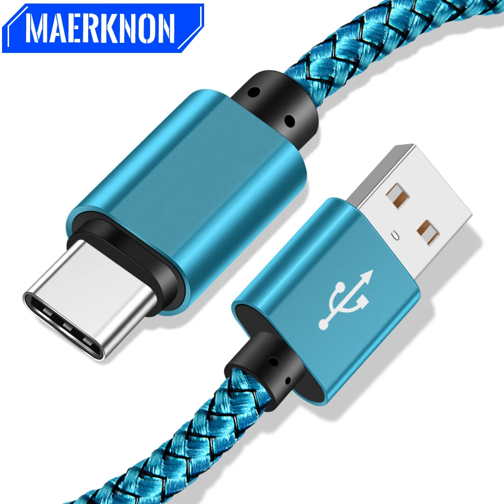 USB Type C Cable for Samsung S10 S9 Xiaomi Mi 9 Fast Charging Data Phone Charger Wire Type-C Cable USB-C Cord for Huawei P30 20