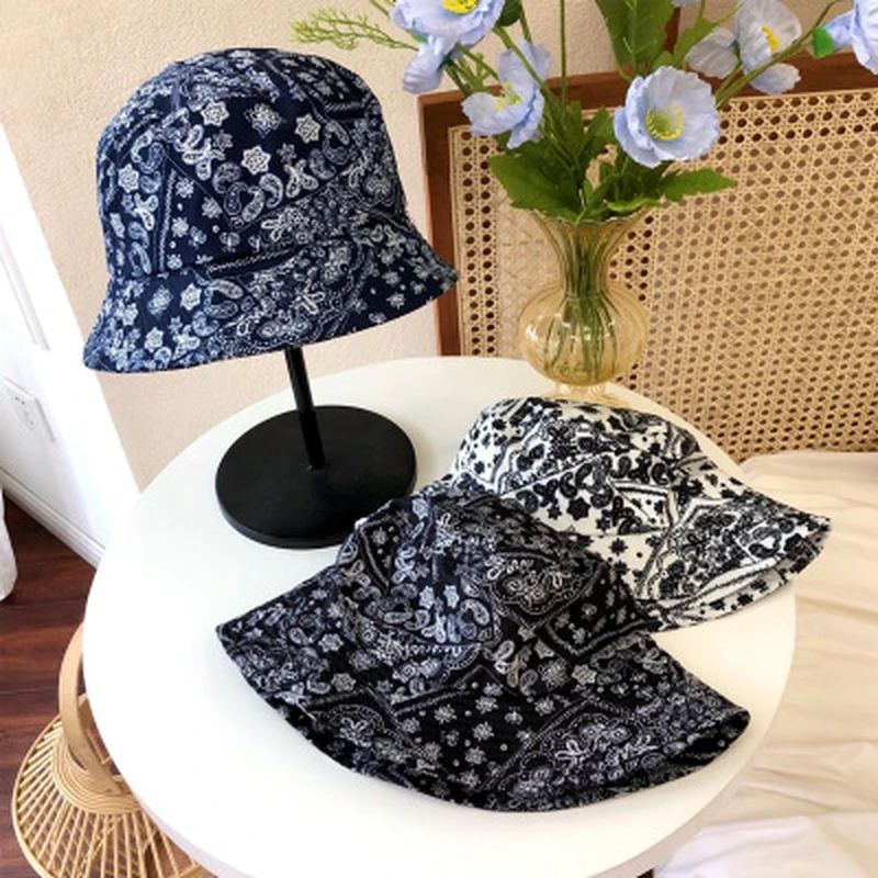 Unisex Summer Foldable Bucket Hat Women Outdoor Sunscreen Cotton Fishing Hunting Cap Men hip pop street hat Sun Prevent Hats