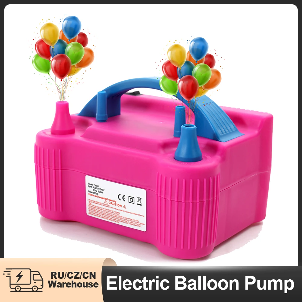 Balloon Air Pump 110V or 220V Electric High Power Two Nozzle Air Blower Balloon Inflator Pump Fast Portable Inflatable Tool
