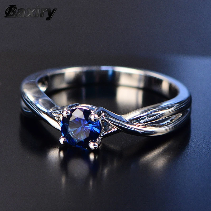 Trendy Gemstones Amethyst Silver Ring Blue Sapphire Ring Silver 925 Jewelry Aquamarine Rings For Women Engagement Rings