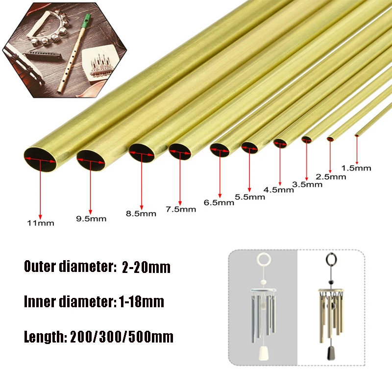 2 pieces  Diameter 2mm / 3mm / 4mm / 5mmBrass Tubes Brass Pipe Brass Tube Length 30cm  Wall Cutting Tool Parts