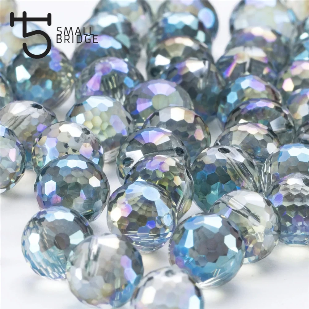 Austria Ab Color Faceted Large Crystal Beads for Jewelry Making Diy Bracelet Material Perles Loose Round Glass Beads X002