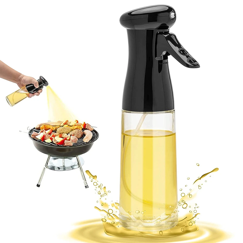 210ml Oil Bottle Kitchen Oil Spray Bottle Cooking Baking Vinegar Mist Sprayer Barbecue Spray Bottle for Cooking BBQ Picnic Tools