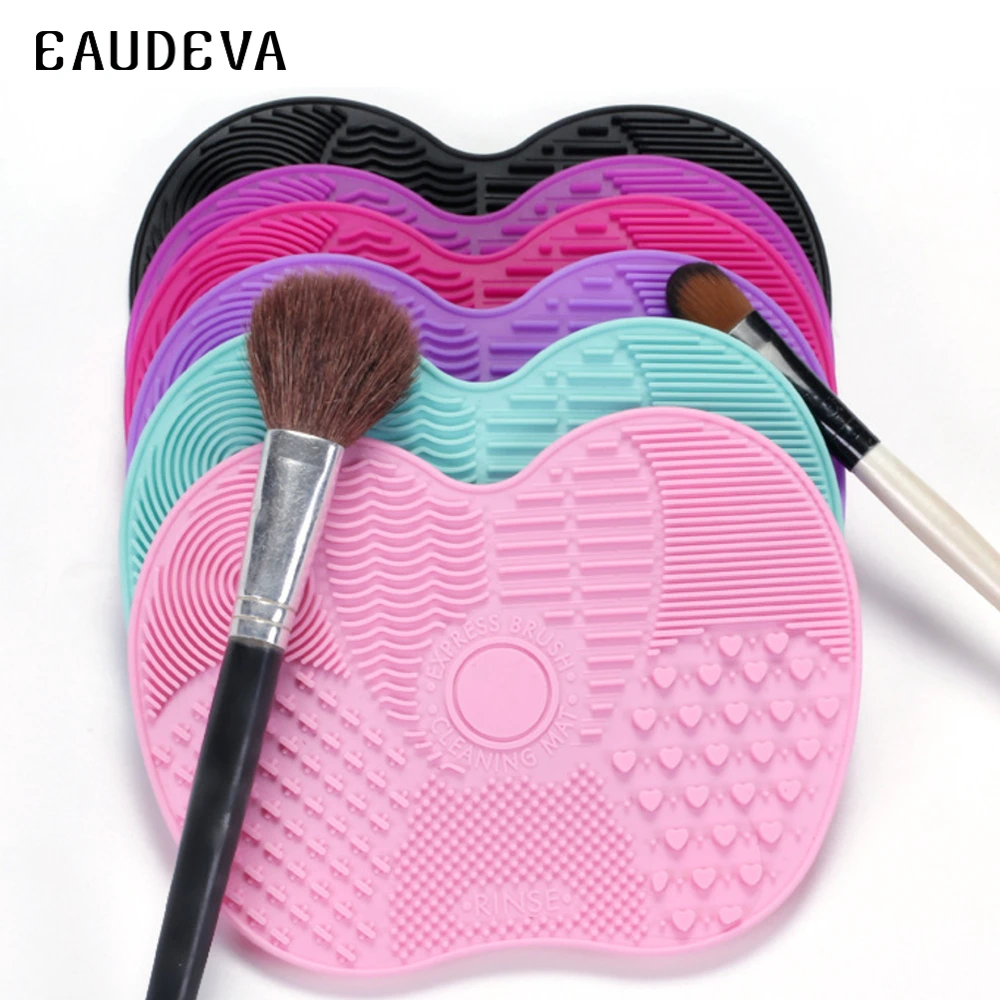Silicone Makeup Brush Cleaner Pad Foundation Makeup Brush Scrubber Board Pad Make Up Washing Brush Gel Cleaning Mat Hand Tool