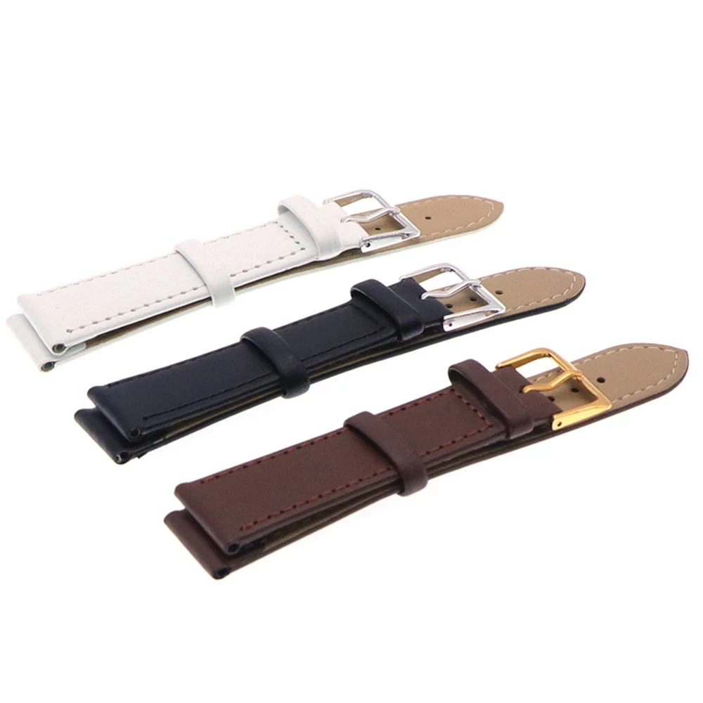 Watch strap with stainless steel buckle leather watch strap 12,14, 16,18, 20,22,mm