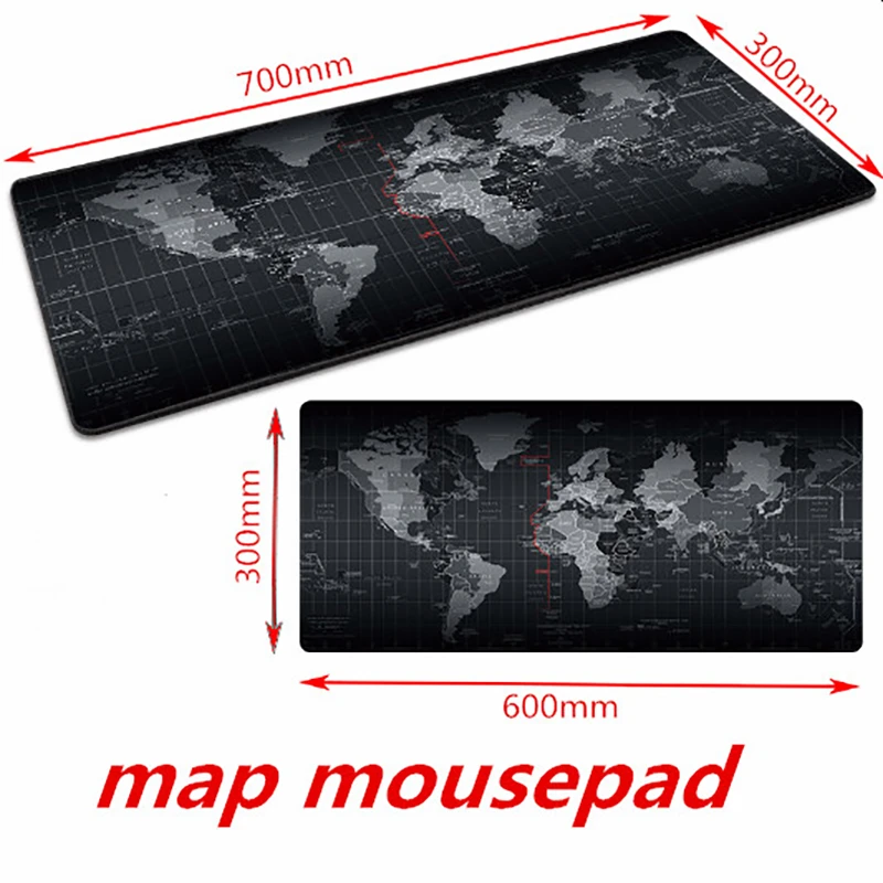 Mouse Pad Large Mouse Pad Gaming Big Mouse Mat Computer Mousepad Rubber World Map Mause Pad Game Keyboard Desk Mat