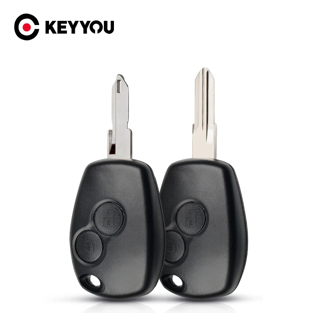 KEYYOU Remote Car Key Shell Case For Renault Megane Modus Espace Laguna Duster Logan Clio Kango For Nissan ALMERA 2 Buttons Key