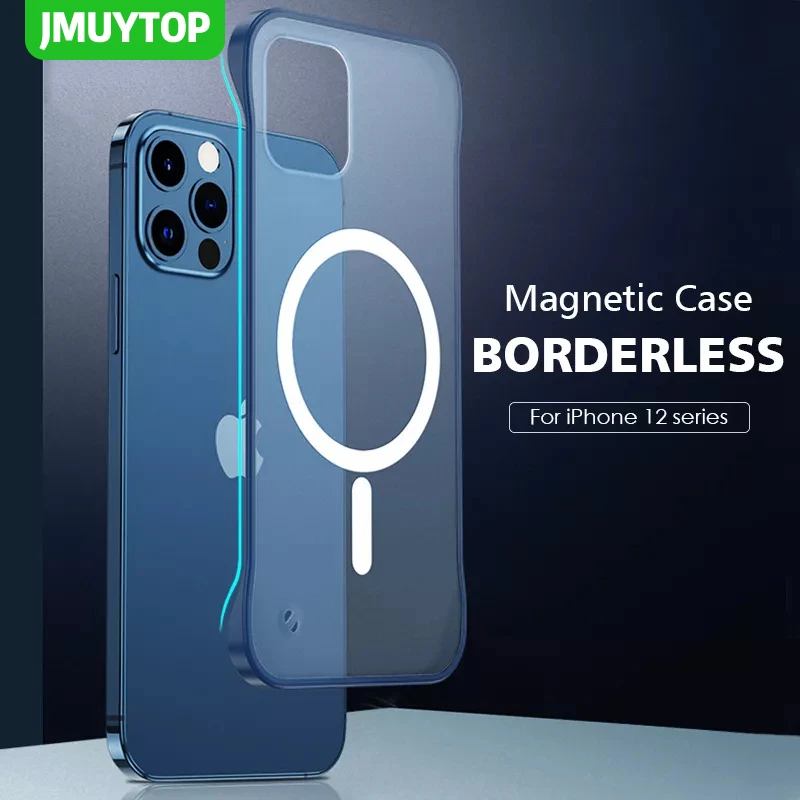 Magnetic Wireless Charging Case For iphone 13 12 Pro Max Ultra thin No Bumper Design with No Fingerprint Matte Back Cover 12mini