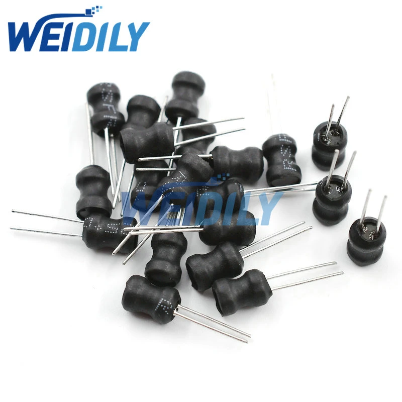 10PCS Power Inductor DIP 6*8mm 6X8mm 2.2UH 4.7UH 10uH 22uH 100uH 330uH 470uH 1MH 2.2MH 4.7MH 10MH Inductance 2 Pins