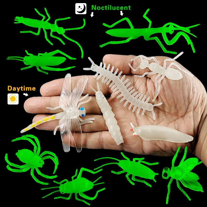 12Pcs Insect Spider Butterfly Fish Dinosaur Dog Cat Horse Figurine Farm Animal Model Action Figure Hot Toy Set For Children Gift