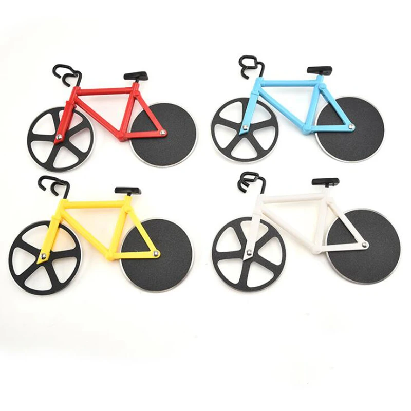 Bicycle Pizza Cutter Wheel Stainless Steel Plastic Bicycle Roller Pizza Cutter Slicer Kitchen Gadget Pizza Cutter