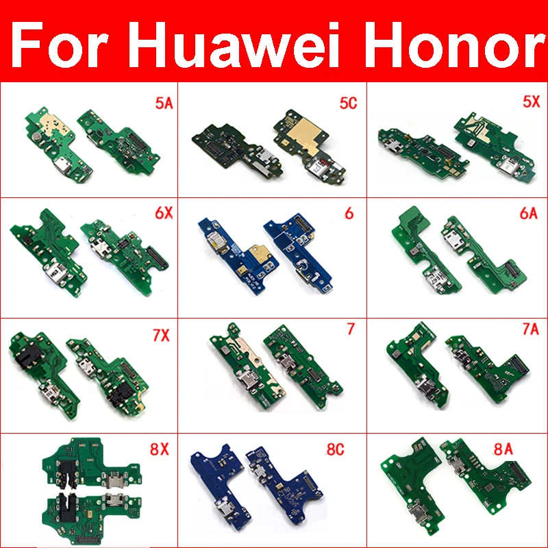 USB Charger Board For Huawei Honor 5A 5C 5X 6 6A 6X 7 7A Pro 7C 7X 8A 8C Max Usb Charging Dock Jack Connector Board Replacement