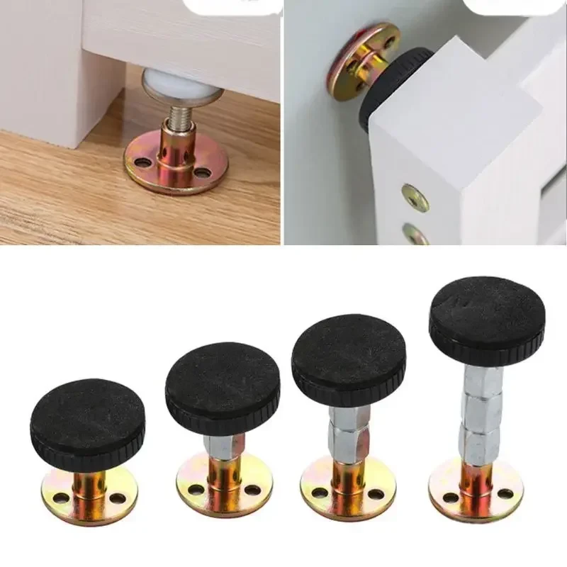 1pcs Adjustable Bed Stabilizer Wall Furniture Fixed bracket stainless steel Fixer Support Self-adhesive Anti-shake Mute Hardware