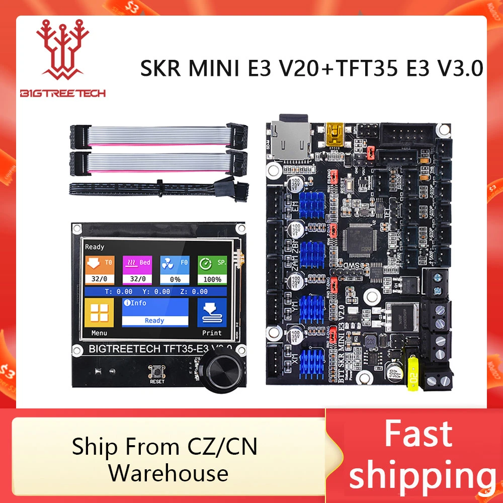 BIGTREETECH SKR MINI E3 V2.0+TFT35 E3 V3.0 Touch Screen TMC2209 3D Printer Parts For Creality Ender 3 V2 Pro Ender 5 Upgrade